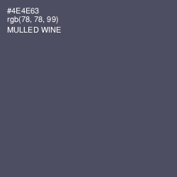 #4E4E63 - Mulled Wine Color Image